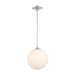 Crystorama - ORY-1007-PN-WH - One Light Pendant - Orly - Polished Nickel