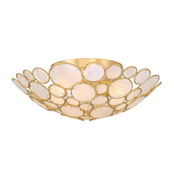 Crystorama - PAL-524-GA - Three Light Semi Flush Mount - Palla - Antique Gold