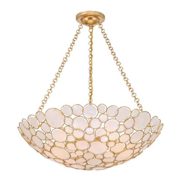 Crystorama - PAL-525-GA - Six Light Chandelier - Palla - Antique Gold