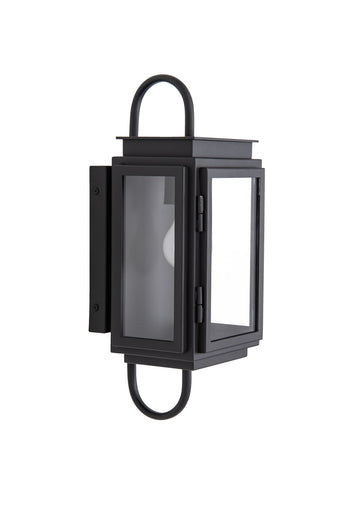 Irving One Light Outdoor Wall Lantern Textured Black