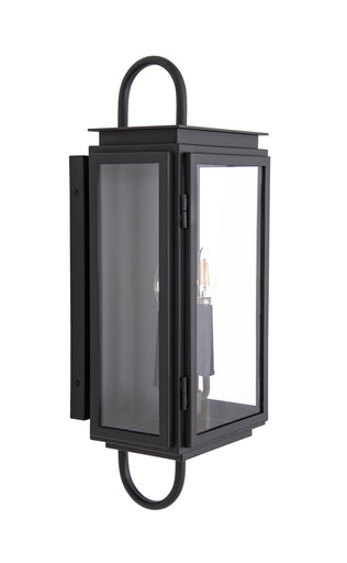 Irving Two Light Outdoor Wall Lantern Textured Black
