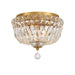 Crystorama - ROS-A1003-AG-CL-MWP - Three Light Flush Mount - Roslyn - Aged Brass