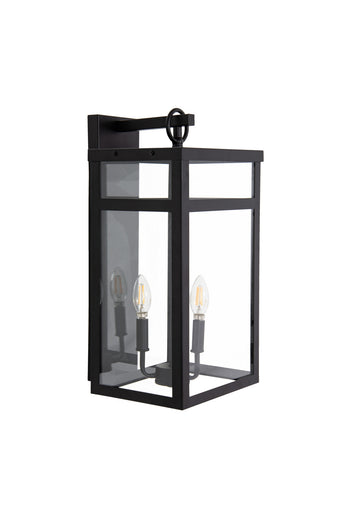 O'Neal Three Light Outdoor Wall Lantern Textured Black