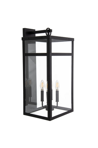 O'Neal Four Light Outdoor Wall Lantern Textured Black