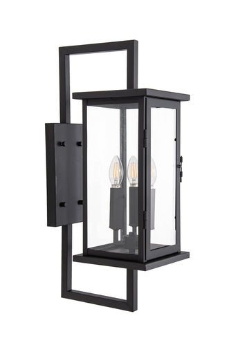 Jordan Three Light Outdoor Wall Lantern Textured Black