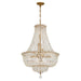 Crystorama - ROS-A1009-AG-CL-MWP - Nine Light Chandelier - Roslyn - Aged Brass