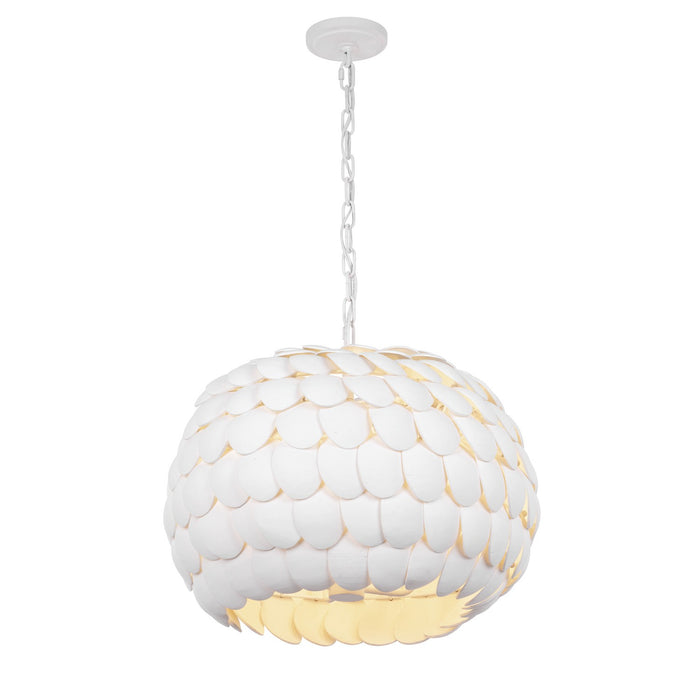 Crystorama - TAL-9404-MT - Five Light Chandelier - Talia - Matte White