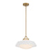 Crystorama - XAN-8006-VG-WH - One Light Pendant - Xander - Vibrant Gold