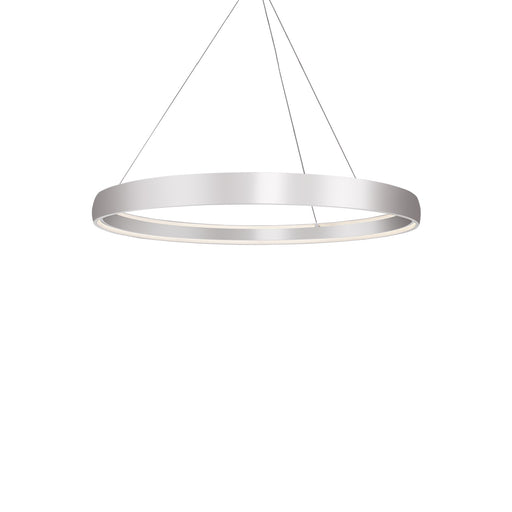 Halo LED Pendant Brushed Silver