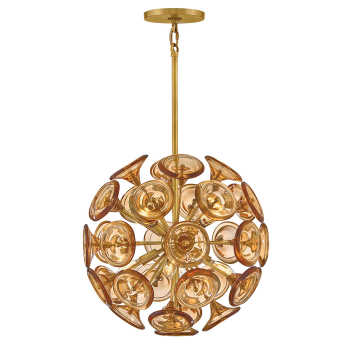 Fredrick Ramond - FR46907UB-AM - LED Pendant - Maya - Unlacquered Brass