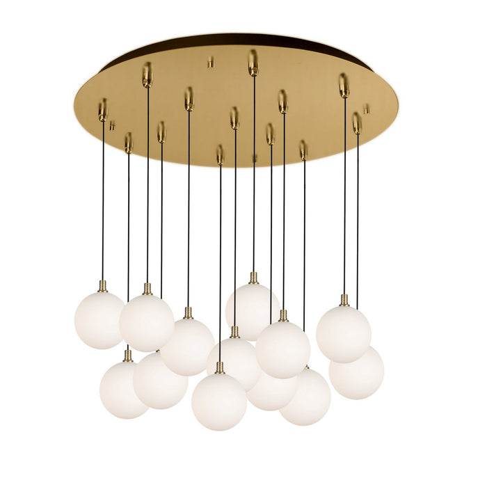 Kuzco Lighting - MP3106BGOP-13 - LED Pendant - Bolla - Brushed Gold/Opal Glass
