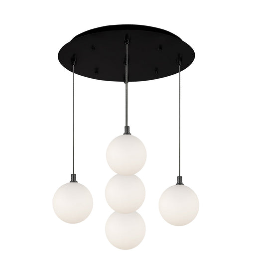 Kuzco Lighting - MP3106BKOP-05 - LED Pendant - Bolla - Black/Opal Glass