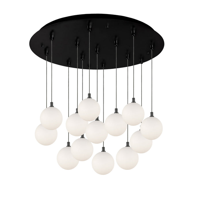 Kuzco Lighting - MP3106BKOP-13 - LED Pendant - Bolla - Black/Opal Glass