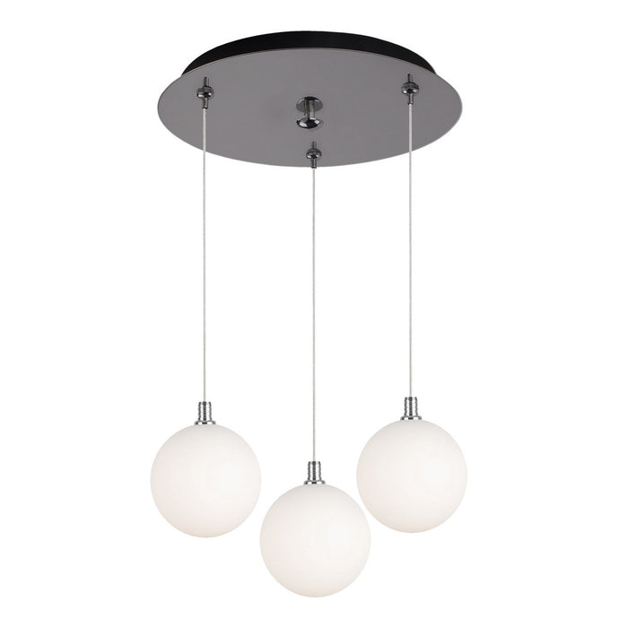 Kuzco Lighting - MP3106CHOP-03 - LED Pendant - Bolla - Chrome/Opal Glass