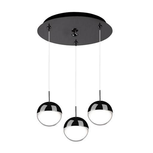 Pluto LED Pendant Black Chrome