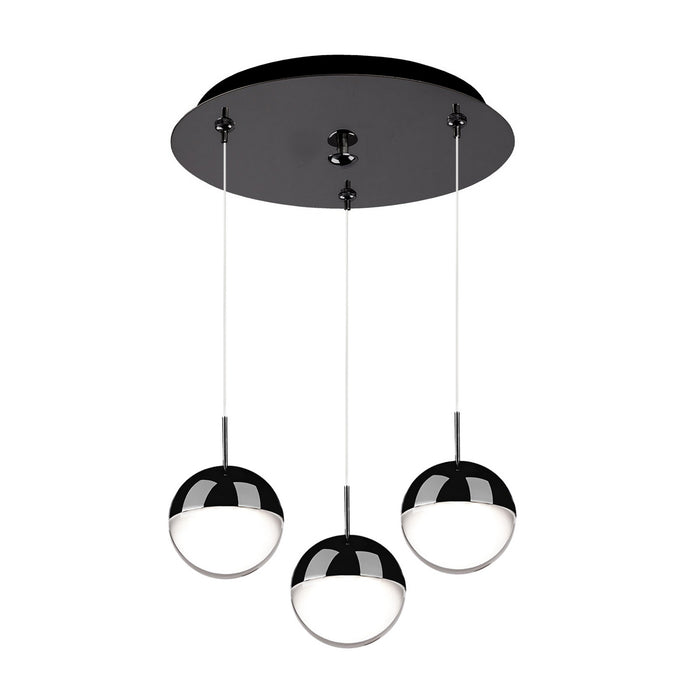 Kuzco Lighting - MP402801BC-03 - LED Pendant - Pluto - Black Chrome