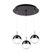 Kuzco Lighting - MP402801BC-03 - LED Pendant - Pluto - Black Chrome