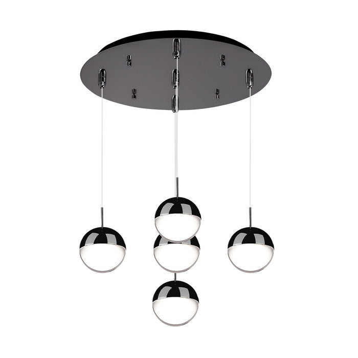 Kuzco Lighting - MP402801BC-05 - LED Pendant - Pluto - Black Chrome