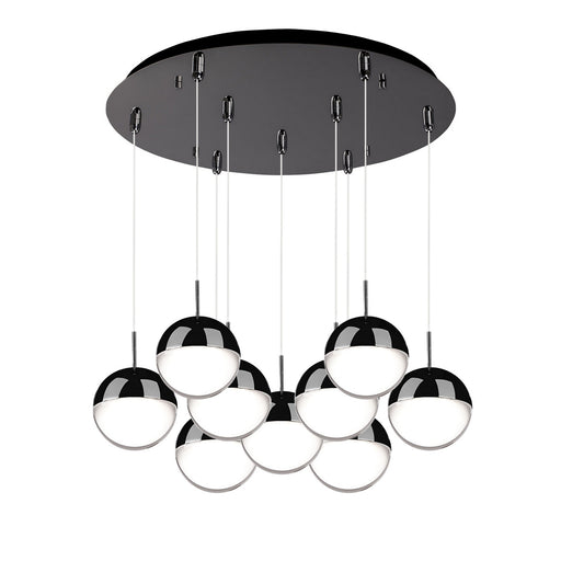 Pluto LED Pendant Black Chrome