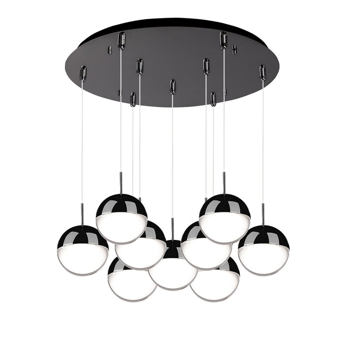Kuzco Lighting - MP402801BC-09 - LED Pendant - Pluto - Black Chrome