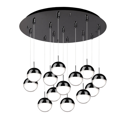 Pluto LED Pendant Black Chrome