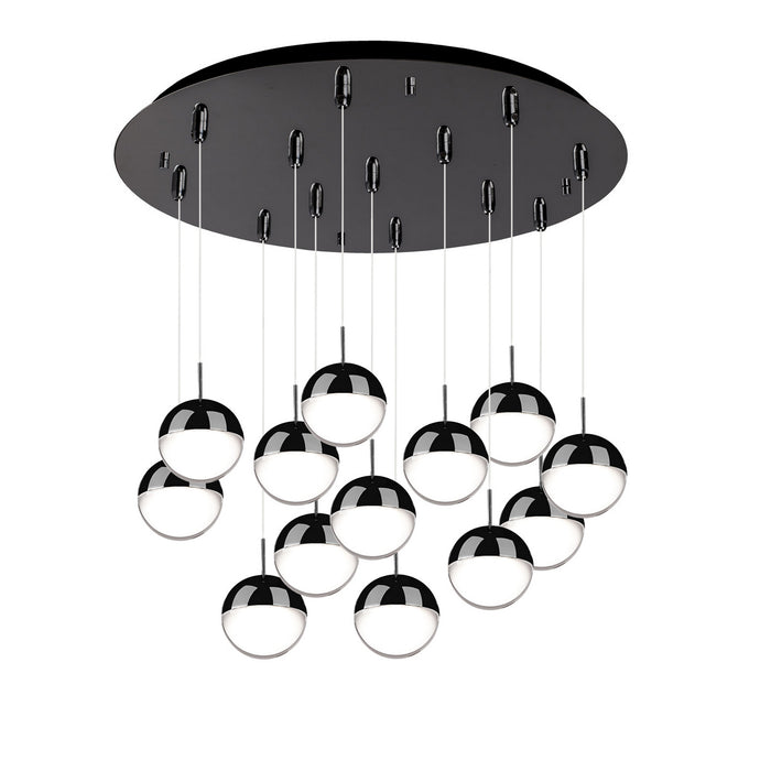 Kuzco Lighting - MP402801BC-13 - LED Pendant - Pluto - Black Chrome