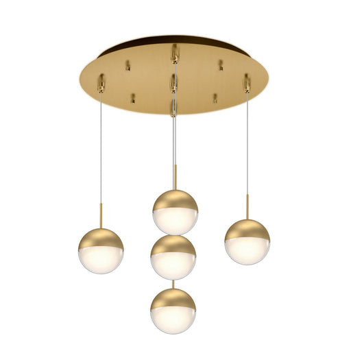Pluto LED Pendant Brushed Gold