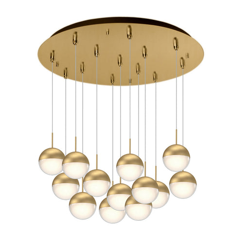 Pluto LED Pendant Brushed Gold