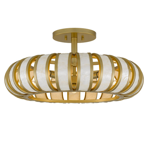 Knight Five Light Semi-Flush Mount Soft Gold