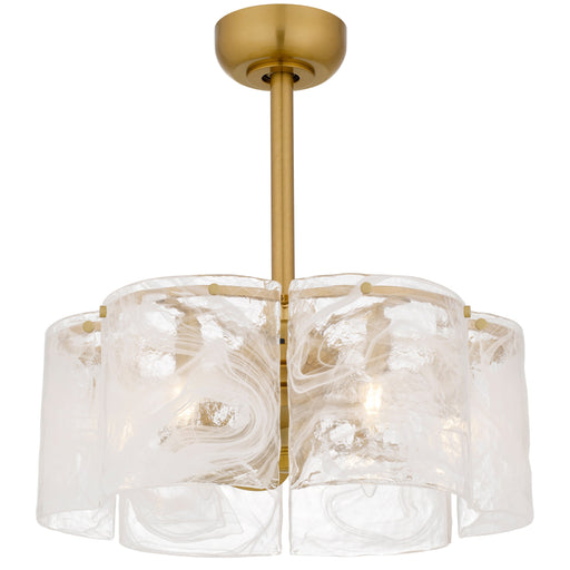 Maisie Six Light Ceiling Fan Light Brushed Gold