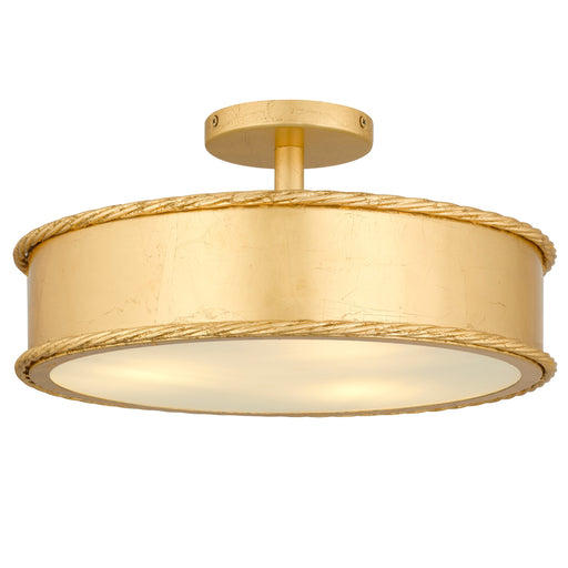 Mara Three Light Semi-Flush Mount Gold Leaf