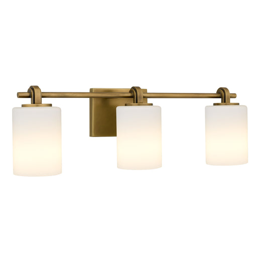 Morris Three Light Vanity Weathered Brass