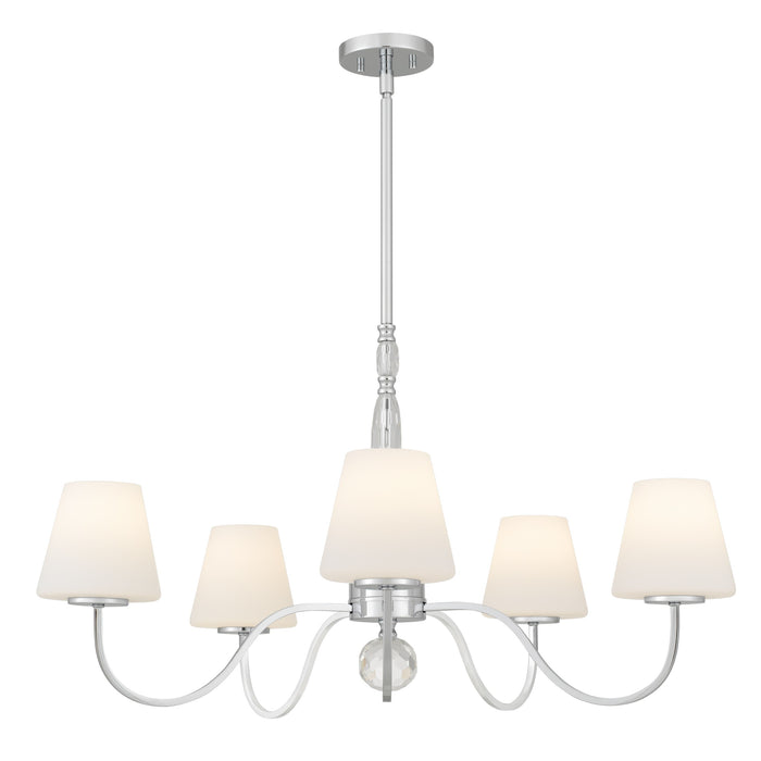 Quoizel - STON5035C - Five Light Chandelier - Stone - Polished Chrome