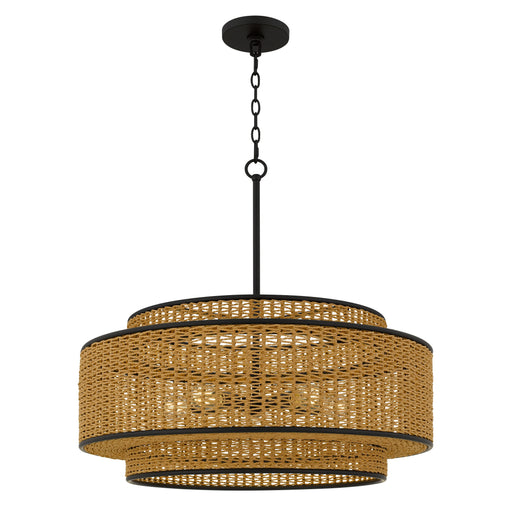 Quoizel - TET2830MBK - Five Light Pendant - Teton - Matte Black