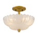 Quoizel - WHP1712BRG - Three Light Semi-Flush Mount - Whitecap - Brushed Gold