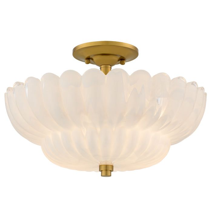 Quoizel - WHP1716BRG - Four Light Semi-Flush Mount - Whitecap - Brushed Gold