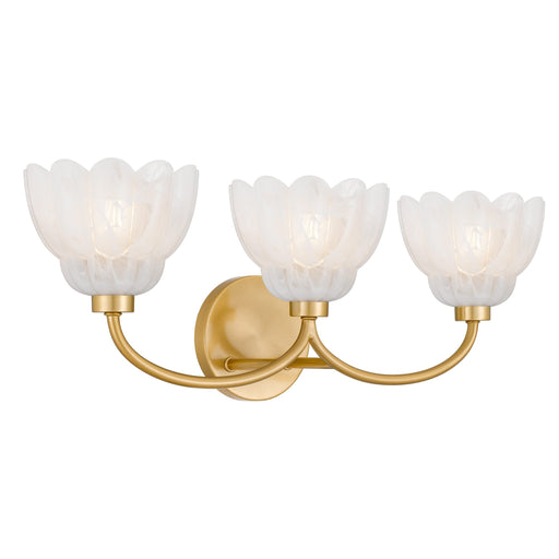 Whitecap Three Light Vanity Brushed Gold
