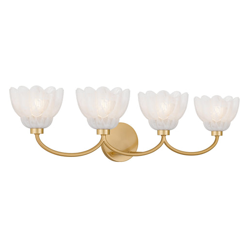 Whitecap Four Light Vanity Brushed Gold