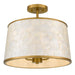 Quoizel - WIND1716BRG - Three Light Semi-Flush Mount - Windley - Brushed Gold