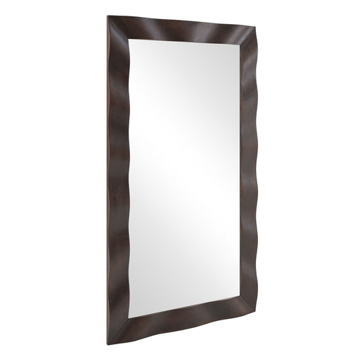 Wrinkle Mirror Dark Walnut
