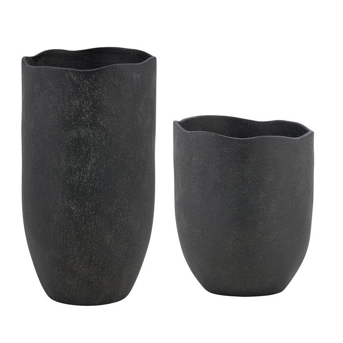 Uttermost - 18324 - Vases Set/2 - Komorebi - Matte Black