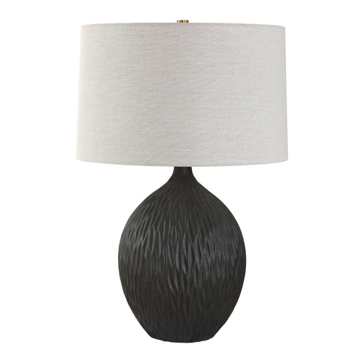 Levee One Light Table Lamp Textured Satin Black