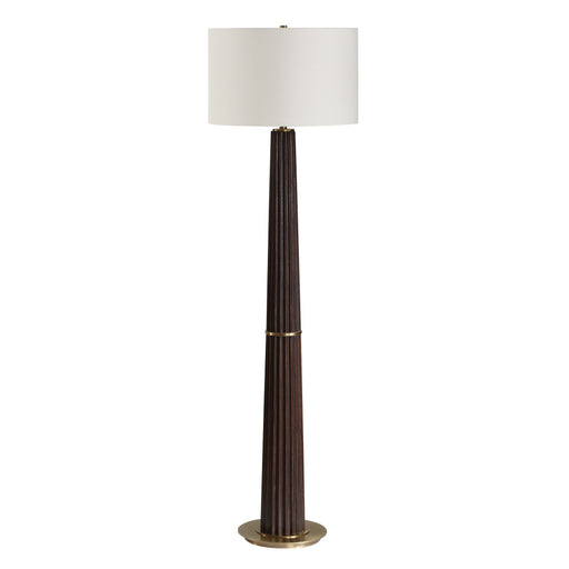 Forage One Light Floor Lamp Antique Brass