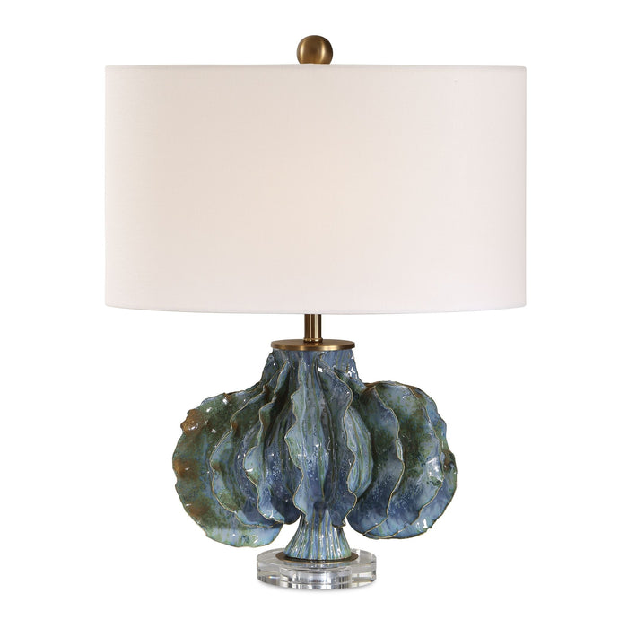 Uttermost - 30674-1 - One Light Table Lamp - Ruffle Up - Antique Brass