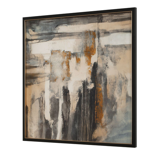 Landslide Abstract Art Black