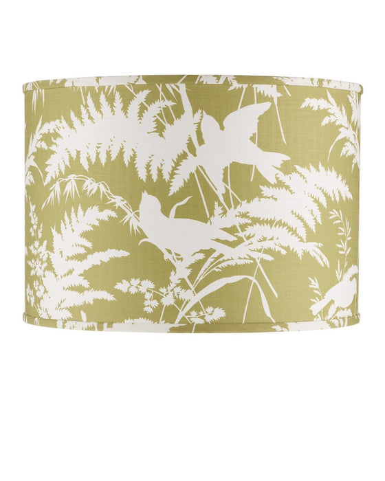 Currey and Company - 0900-6007 - Lamp Shade - Aviary - Moss/Ivory