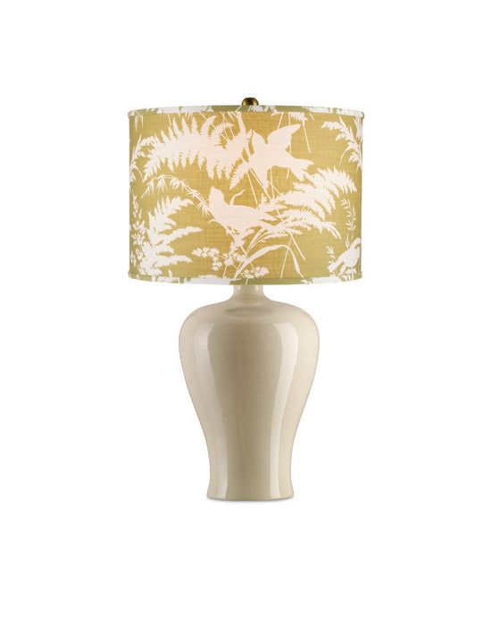 Currey and Company - 0900-6007 - Lamp Shade - Aviary - Moss/Ivory