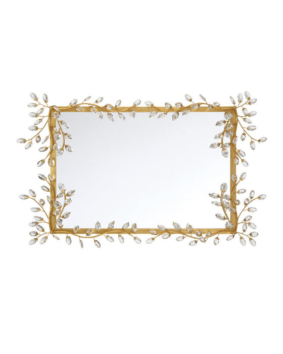 Currey and Company - 1000-0161 - Mirror - Forget-Me-Not - Clear/Chinois Gold Leaf