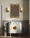 Currey and Company - 1000-0161 - Mirror - Forget-Me-Not - Clear/Chinois Gold Leaf