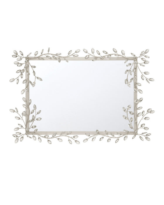 Currey and Company - 1000-0162 - Mirror - Forget-Me-Not - Clear/Silver Leaf